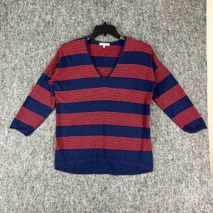 Madewell Red and Blue Striped Sweater